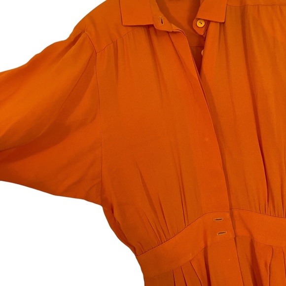 VINTAGE DATIANI ONE PIECE ORANGE ROMPER JUMPSUIT, SIZE 8 - Picture 6 of 9